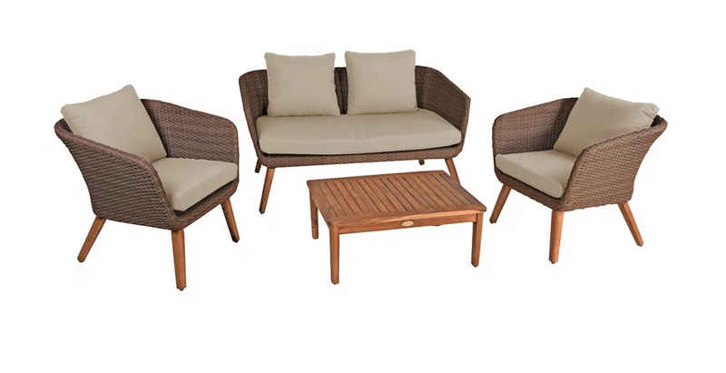 Gravidus Garten-Essgruppe Sitzgruppe ARONA 4-tlg Couch Sofa