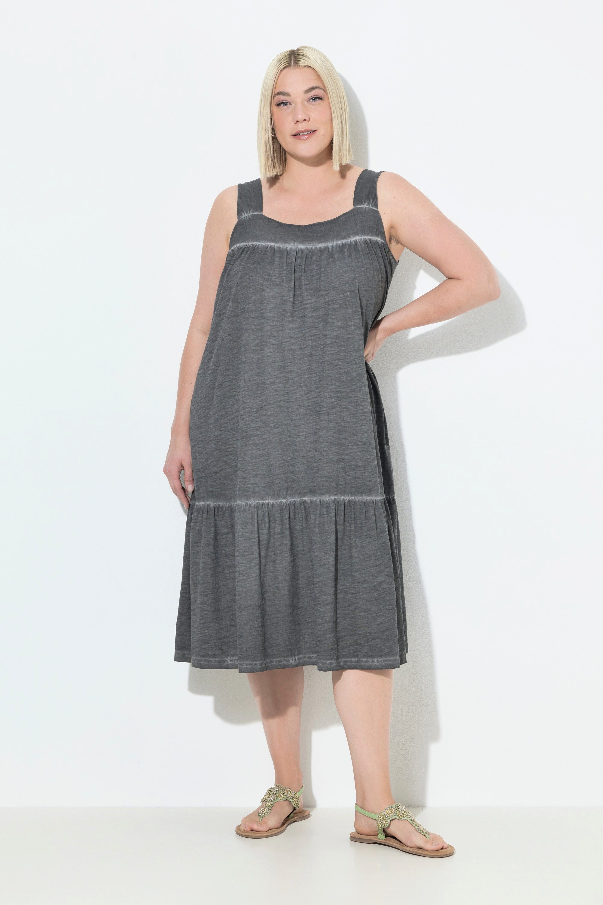 Ulla Popken Midikleid Jerseykleid cold dyed günstig online kaufen