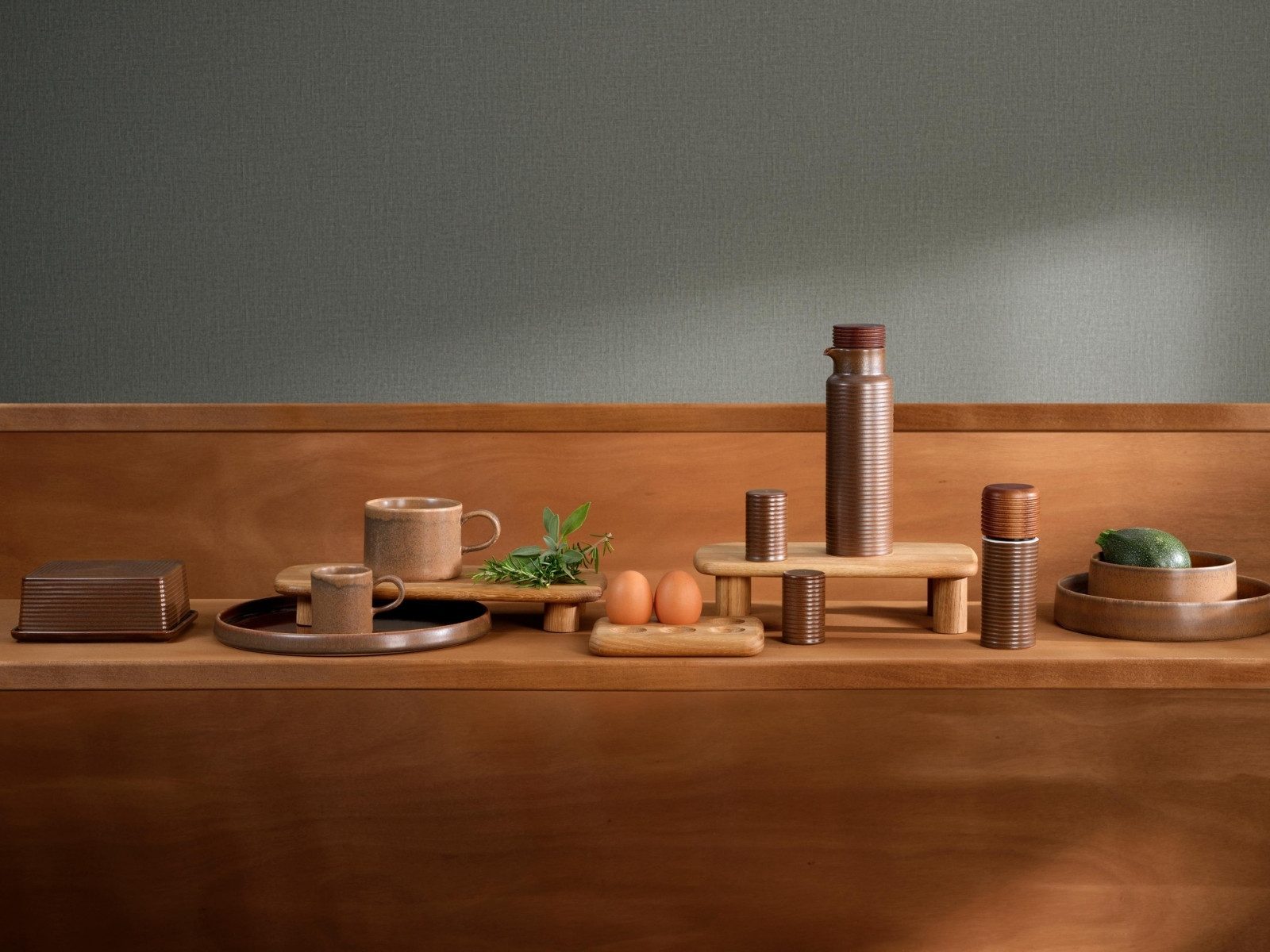 ASA SELECTION Tablett wood Tablett auf Fuß Eiche 27,5x16cm, Eiche