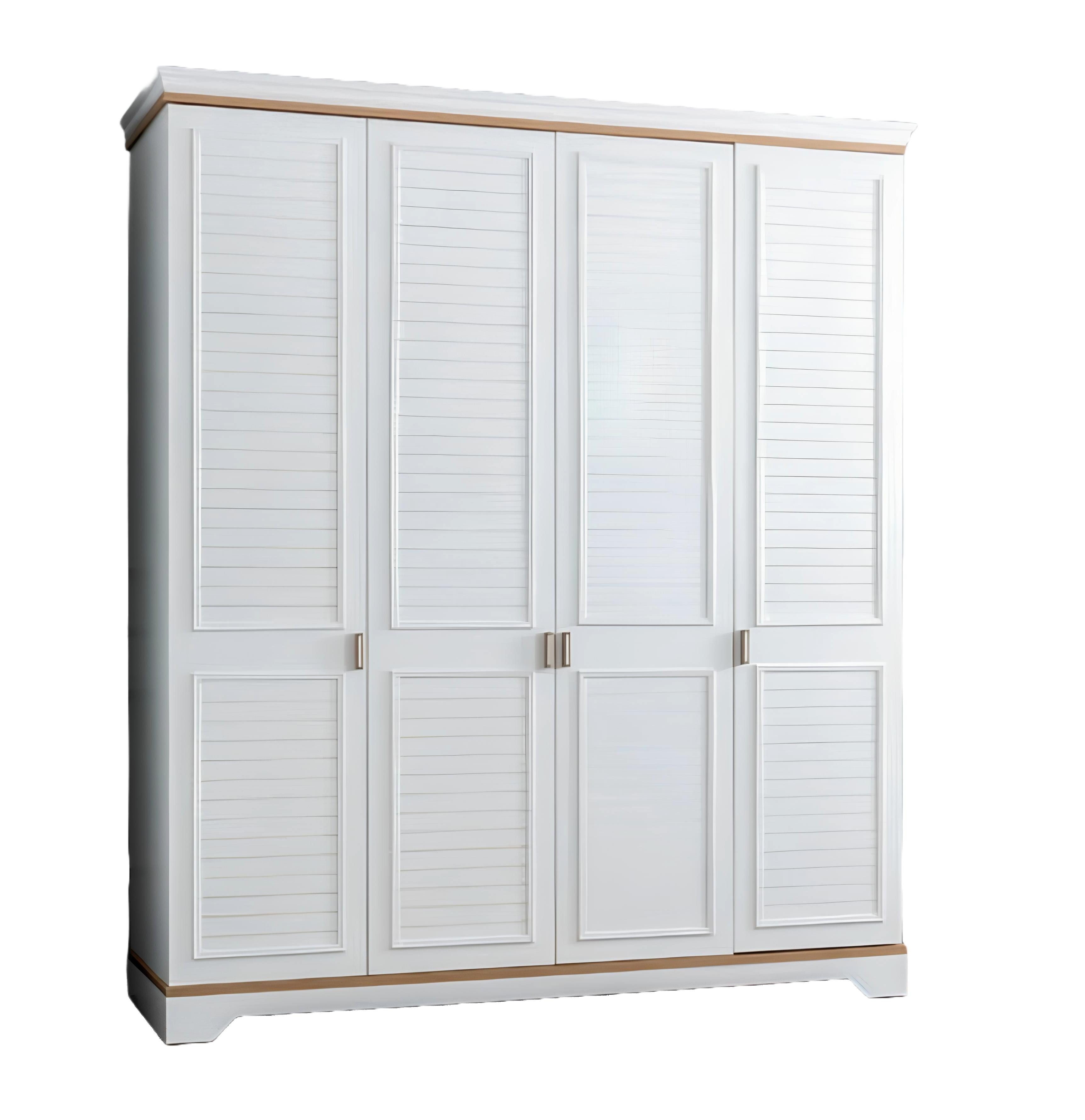 Xlmoebel Kleiderschrank Moderner weißer Kleiderschrank mit elegantem Design und Regal (1-St., Kleiderschrank) Hergestellt in Europa