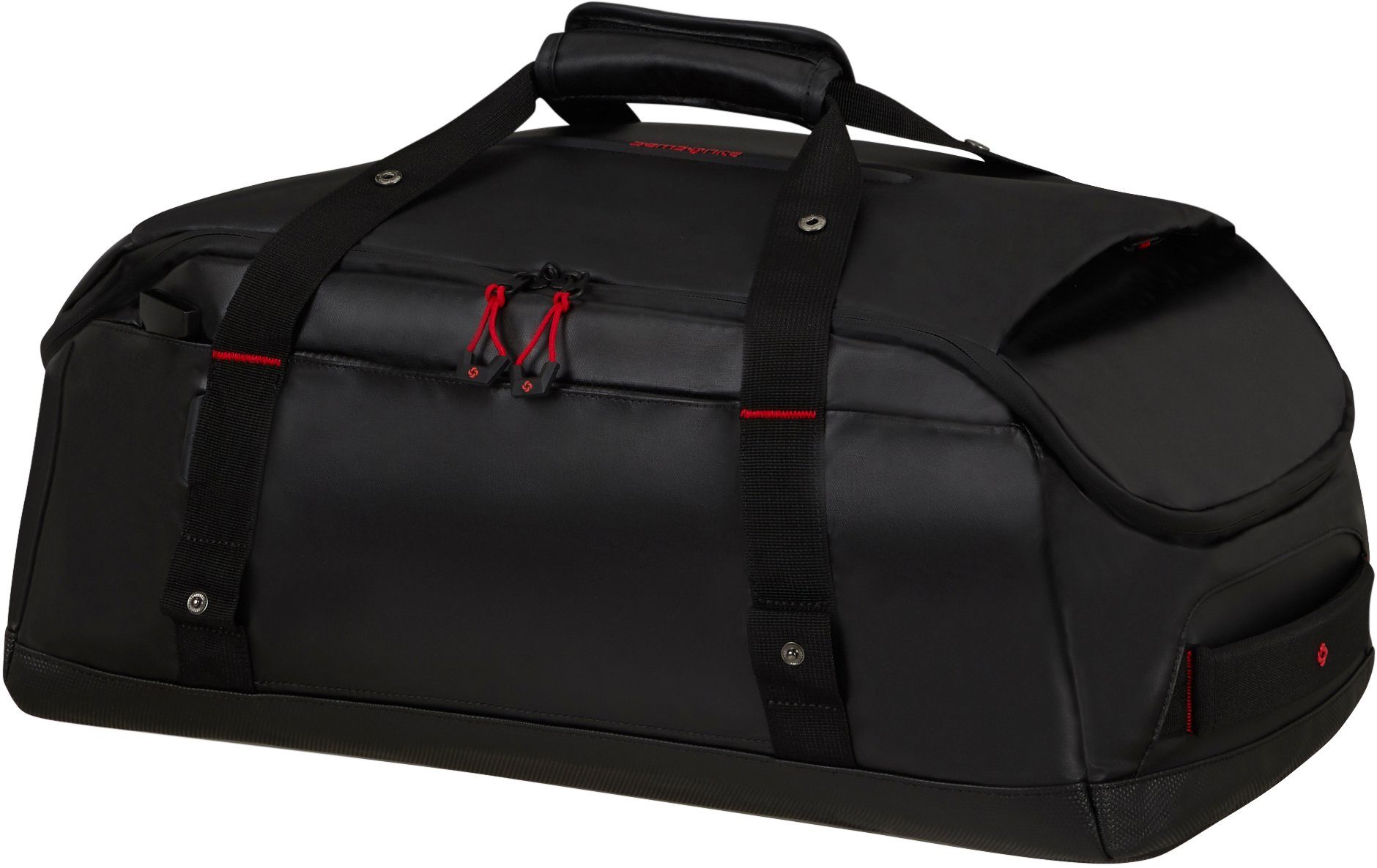 aus mit recyceltem Reisetasche Material 40 Samsonite Ecodiver, schwarz teilweise l, Rucksackfunktion;