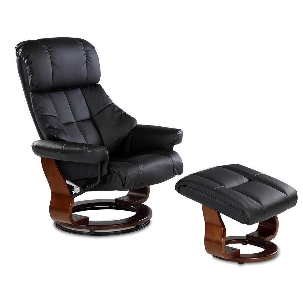 aktivshop Massagesessel mit Hocker & Liegefunktion, 360° drehbarer Relaxsessel