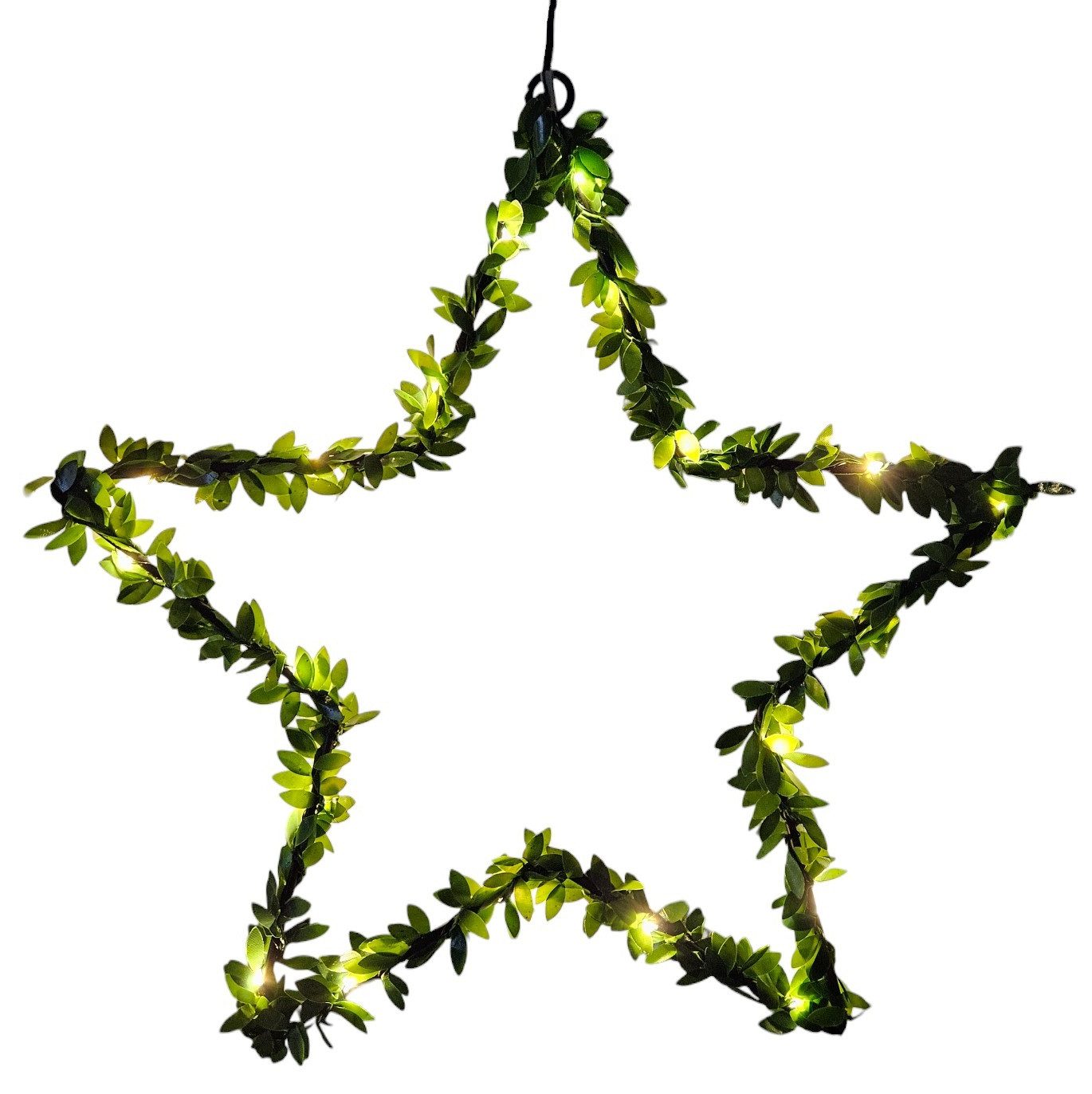 Meinposten Fensterdekoration Herz Stern LED Silhouette Warmweiß Weihnachtsbeleuchtung 30cm
