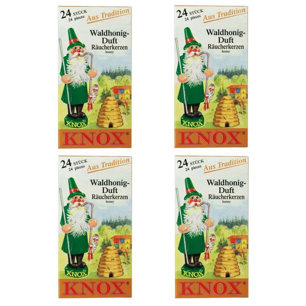 KNOX Räucherkegel 4 Päckchen Räucherkerzen- Waldhonig - 24er Packung