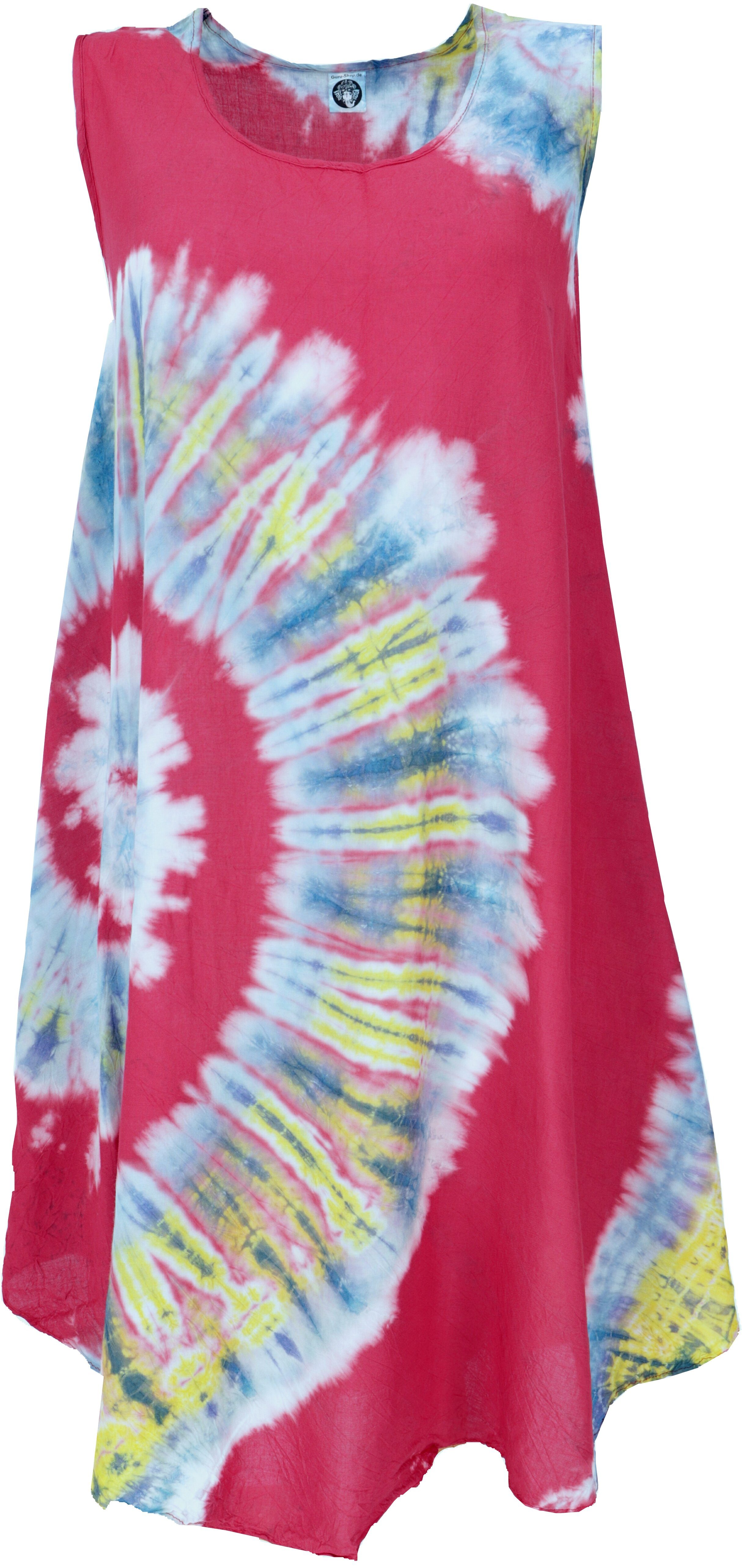 Guru-Shop Midikleid Batik Tunika, Hippie chic, Strandkleid,.. alternative Bekleidung
