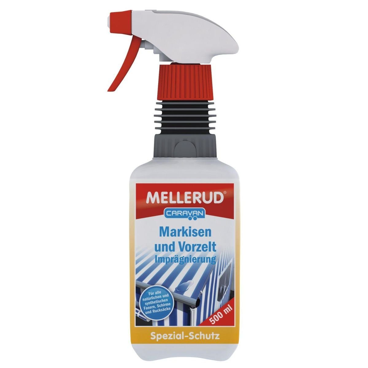 Reinigungsspray (inkl. 500ml Markisen Mellerud Schutz Imprägnierung verstellbarem Sonnenschirm Vorzelt Mellerud Sprühkopf)