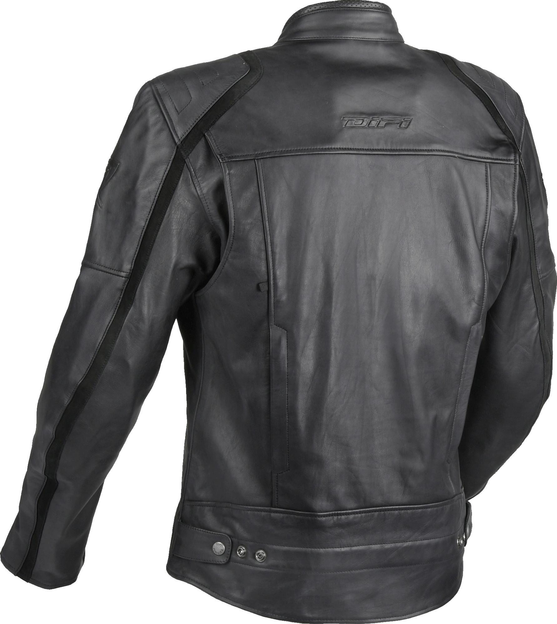 DIFI Motorradjacke Luca Motorrad Lederjacke Rückenprotektor vorbereitet,Verbindungsreißverschluss,Ellenbogenp