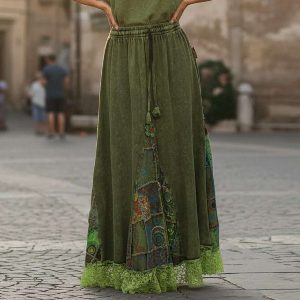 Guru-Shop Minirock Boho Spitzen Maxirock, Patchwork Rock, weiter.. alternat günstig online kaufen