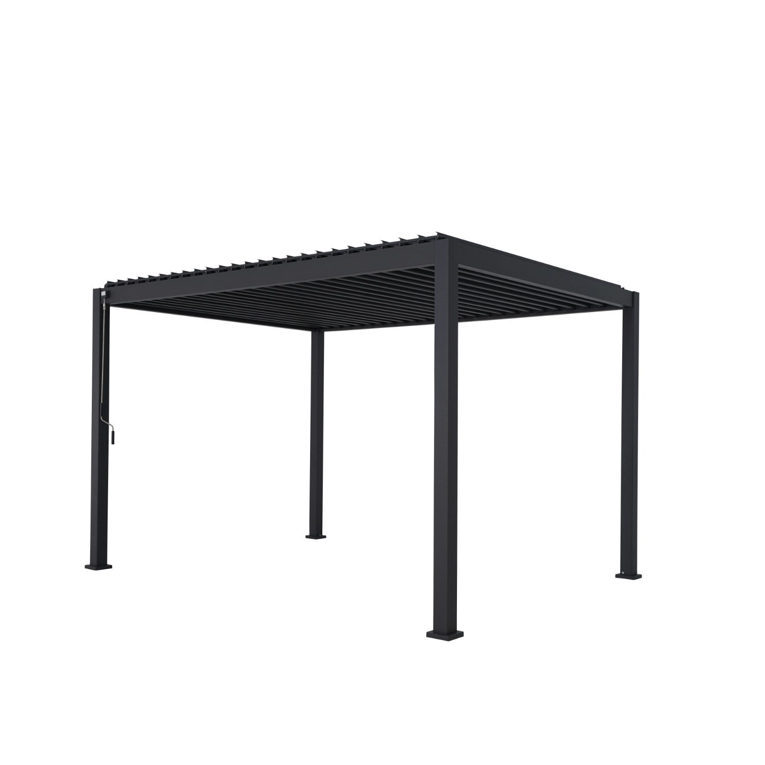 Leco Pergola "DELUXE", (ohne Rollos und Lamellenwände, mit Lamellendach), aus pulverbeschichteten Aluminium