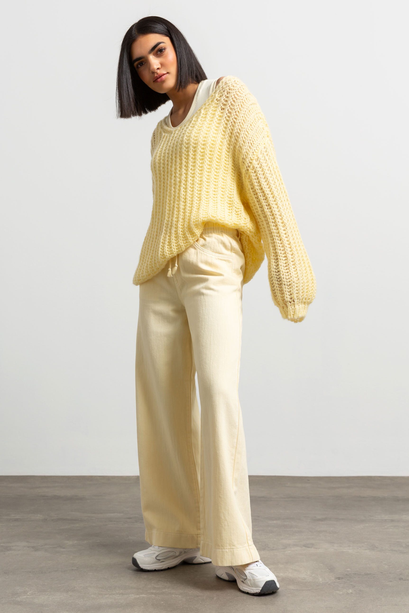 SENSES.THE LABEL Weite Jeans mit Elastikbund