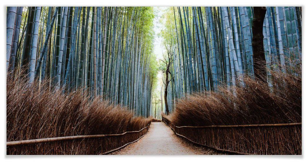 (1 Wandbild, Bild, St), Poster Wall-Art Japan, Höhlen Poster, Bambushöhle Wandposter