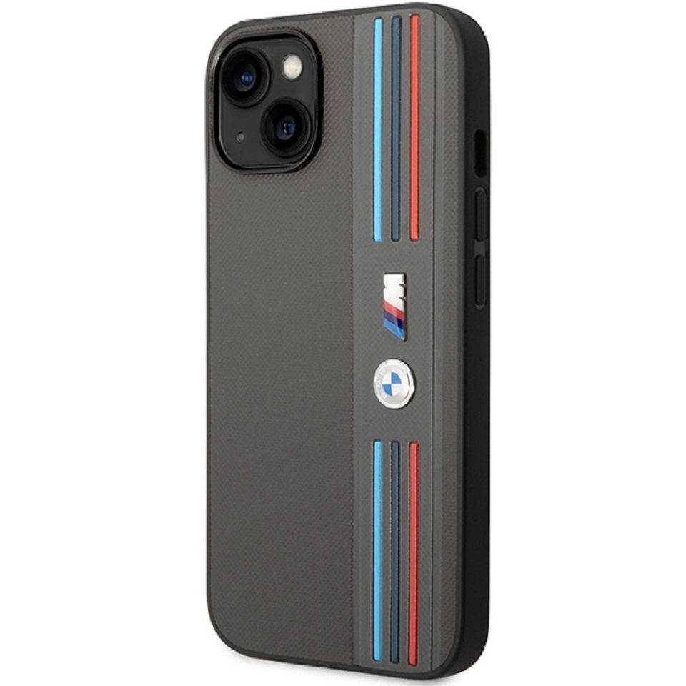 BMW Handyhülle Case iPhone 14 Plus Kunststoff Tricolor grau 6,7 Zoll, Kantenschutz