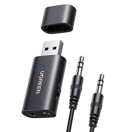 UGREEN »5.1 Bluetooth Adapter 2 in 1 Bluetooth Sender TV und Bluetooth Empfänger Klinke Audio mit 1m Aux Kabel für PC Laptop Kopfhörer« Bluetooth-Adapter