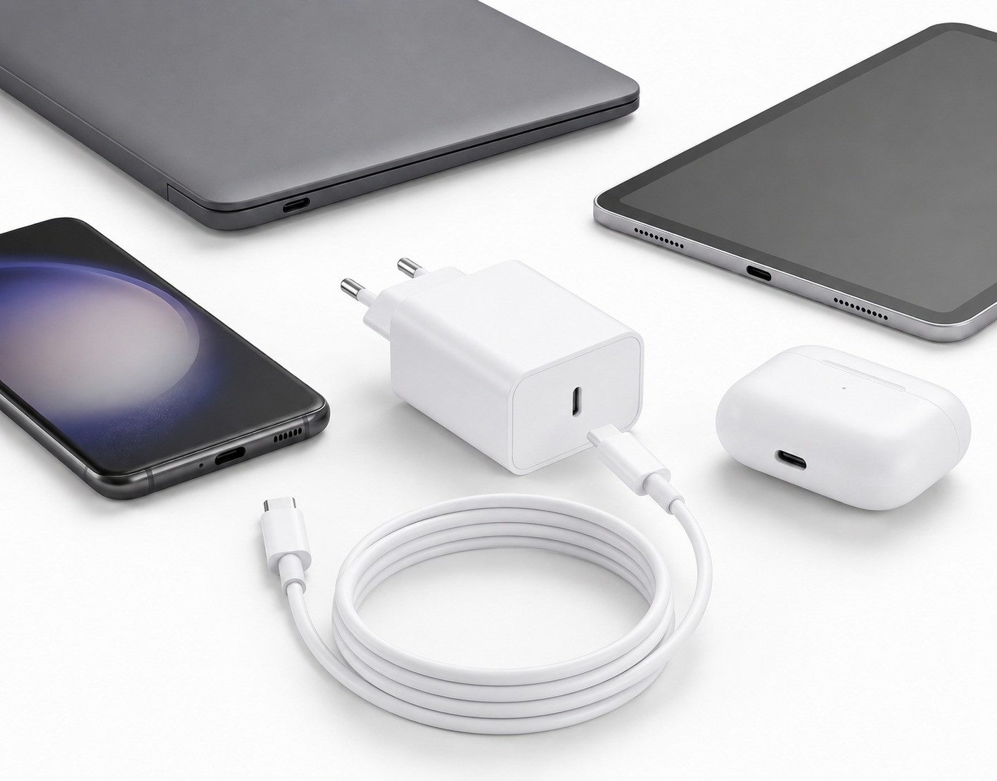 Ventarent 45W Lade-Set mit 2m Kabel für iPhone 18, 17, 16 & 15 USB-Ladegerät USB-Ladegerät (3000 mA, Set, 2-tlg., Netzadapter und Ladekabel, Fast Charge, PD, PP – Bild 5 von 5