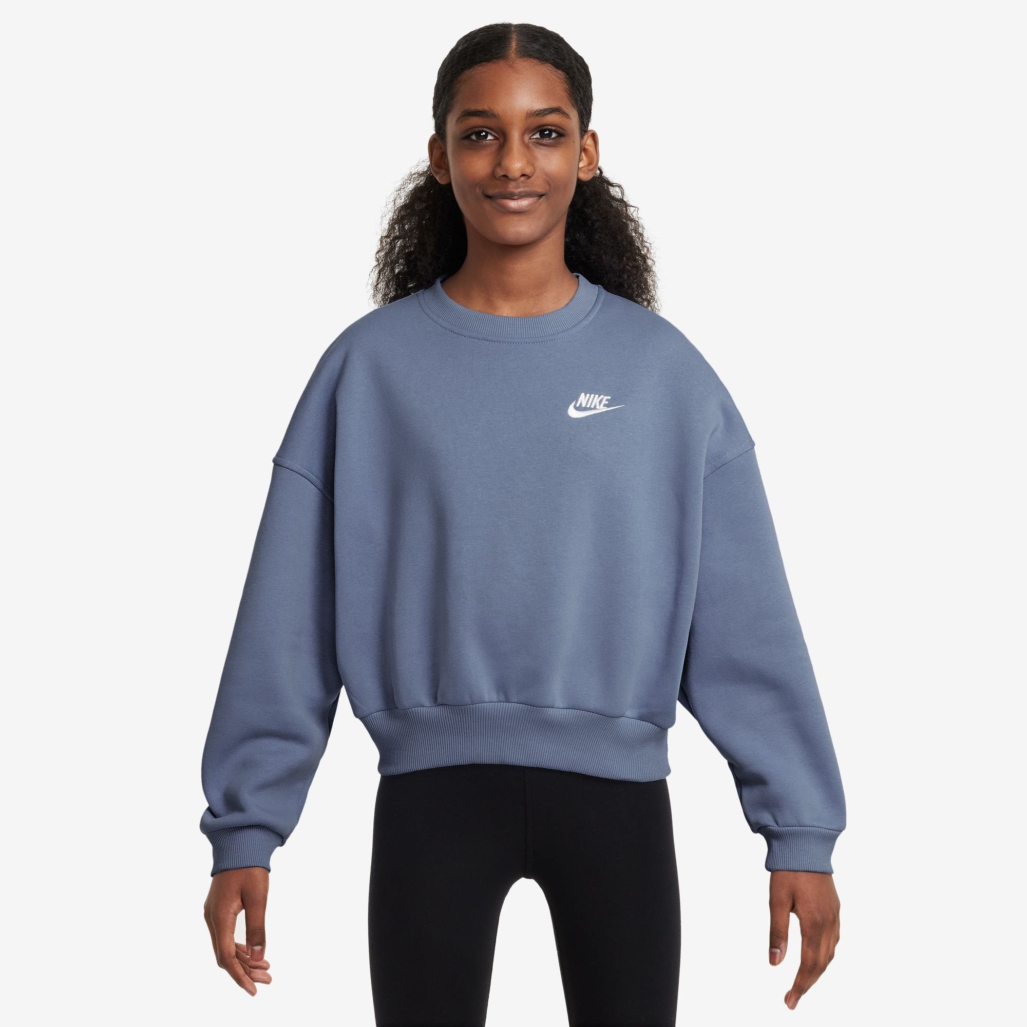 Nike Sportswear Fleecepullover Nike Mädchen Pullover Sportswear Club Fleece Bi FZ9244