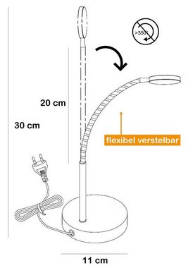 bmf-versand Tischleuchte LED Nachttischlampe 2er Set Tischleuchte 5 W Schreibtischlampe, Nachttischleuchte, LED fest integriert, Warmweiß, Flur, Schlafzimmer, Tischlampe, Wohnzimmer, Küche, Esszimmer