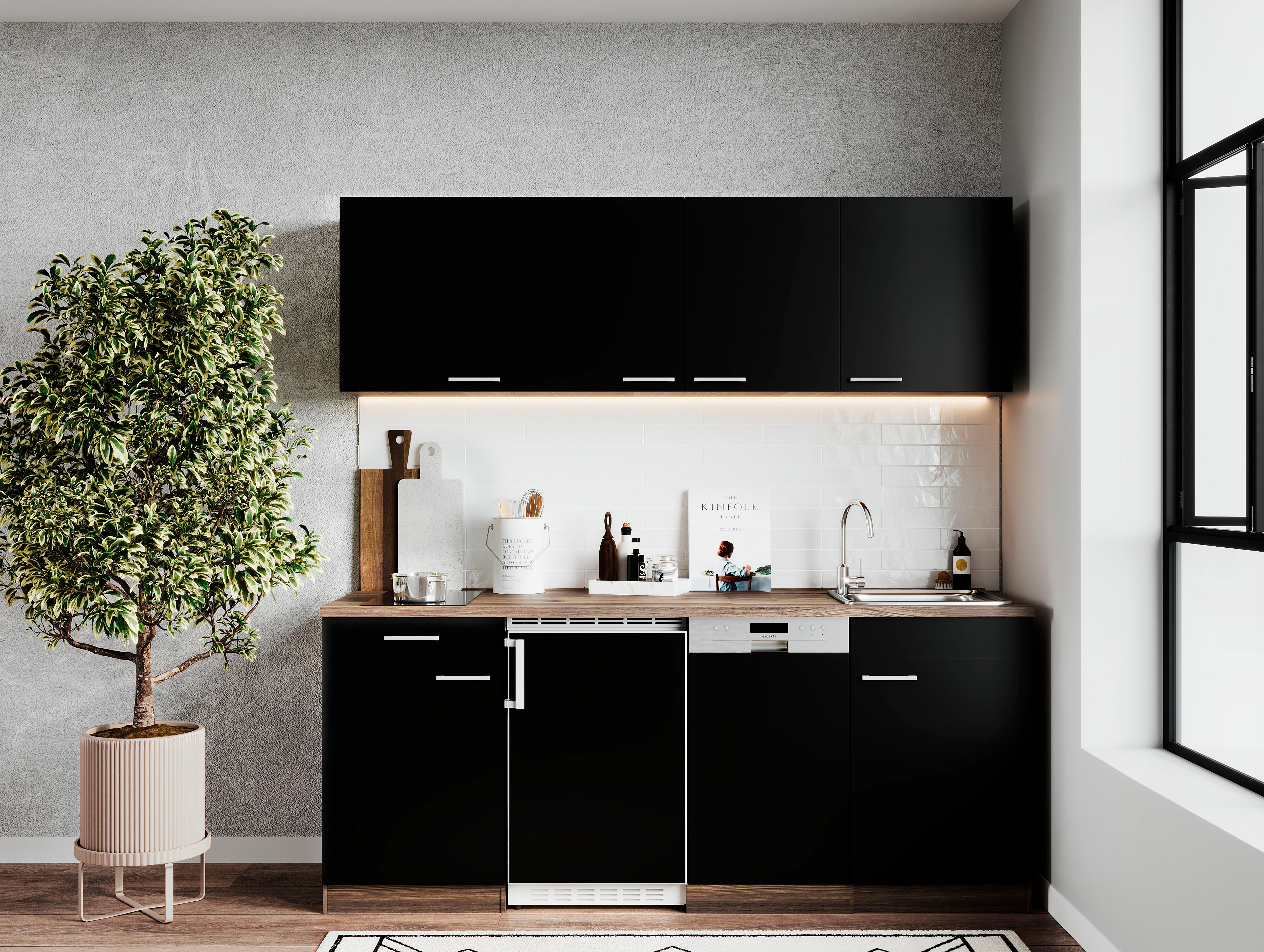 RESPEKTA Küche Oliver, Breite 195 cm, günstig online kaufen