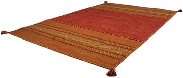 Teppich Alhambra 335, Kayoom, rechteckig, Höhe: 5 mm, Maschinell gewebter Flachflor-Teppich, 100% Baumwolle, Ethno-Design