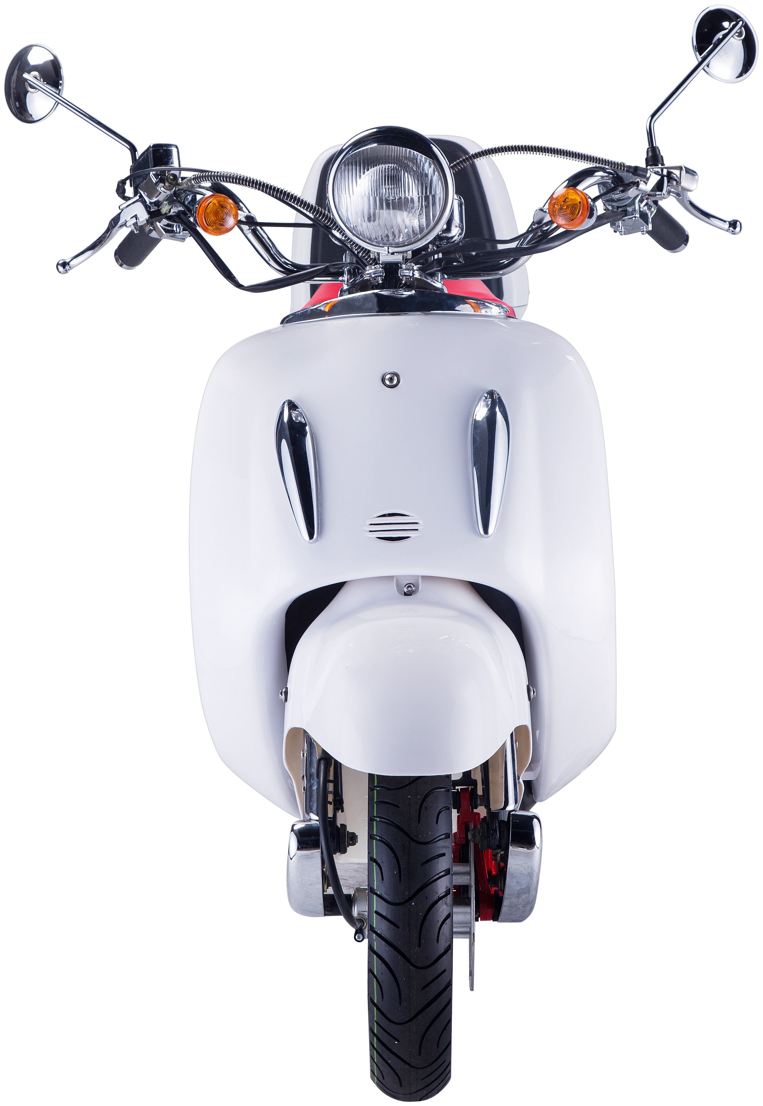 GT UNION Motorroller Strada, 125 85 weiß 5, Topcase mit km/h, Euro (Set), ccm