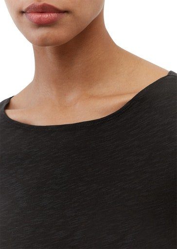 Marc T-shirt, boat-neck short-sleeve, black T-Shirt O'Polo