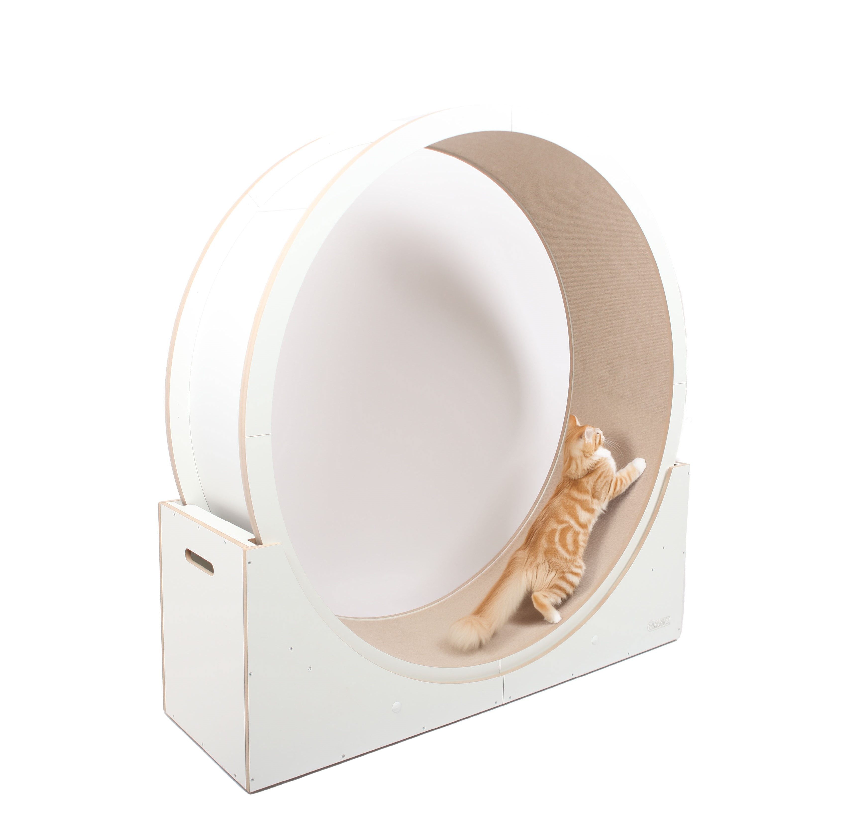 ELMATO Tierlaufrad Elmato 10721 Katzenlaufrad Simba XXL ca. 140cm in weiß/beige