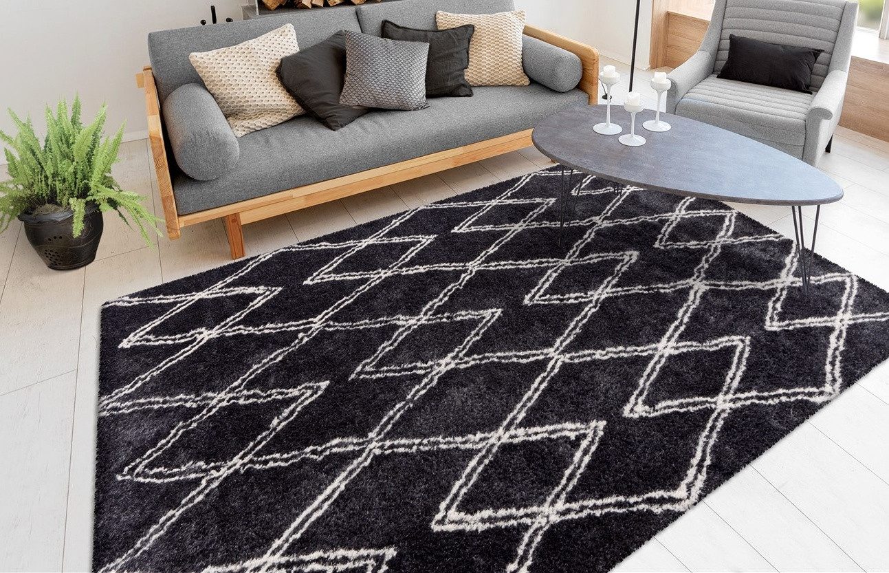 me gusta Teppich Orlando 325, rechteckig, Höhe: 27 mm, Weicher Hochflorteppich, dezent gestaltet,Fußbodenheizung geeignet