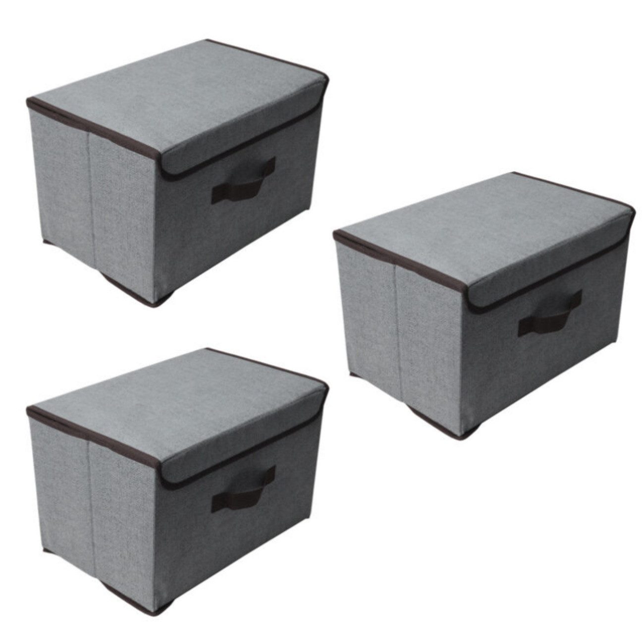EBUY Aufbewahrungsbox Set mit 3 faltbaren Aufbewahrungsboxen aus Stoff (3 St)