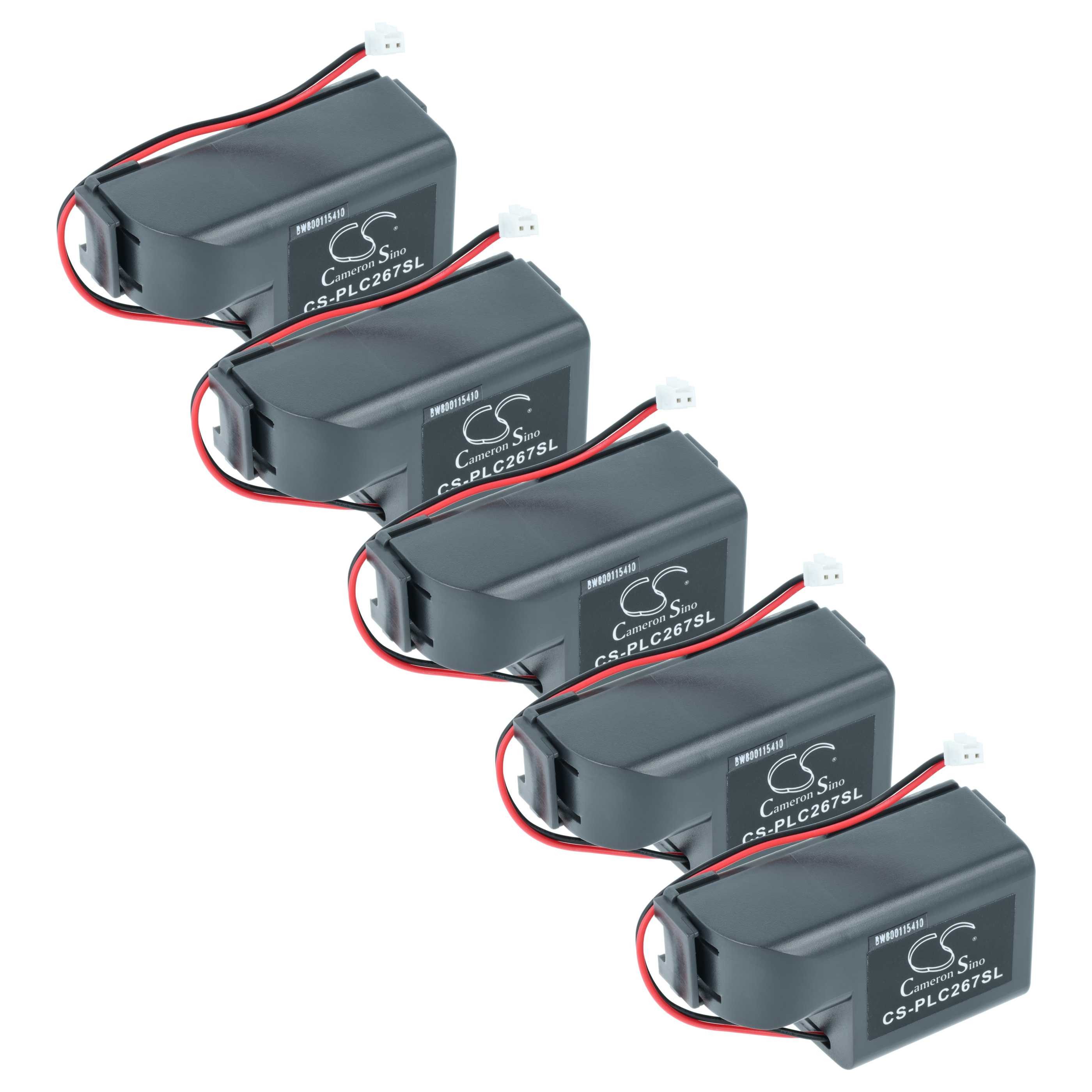 vhbw Batterie Ersatz für Mitsubishi MR-BAT6V1SET, 2CR17335A WK17 für Auto Akku Batterie Li-MnO2 1650 mAh (6 V, 5 St), Leistungsfähige Ersatz-Batterie für Raid Controller, Nicht