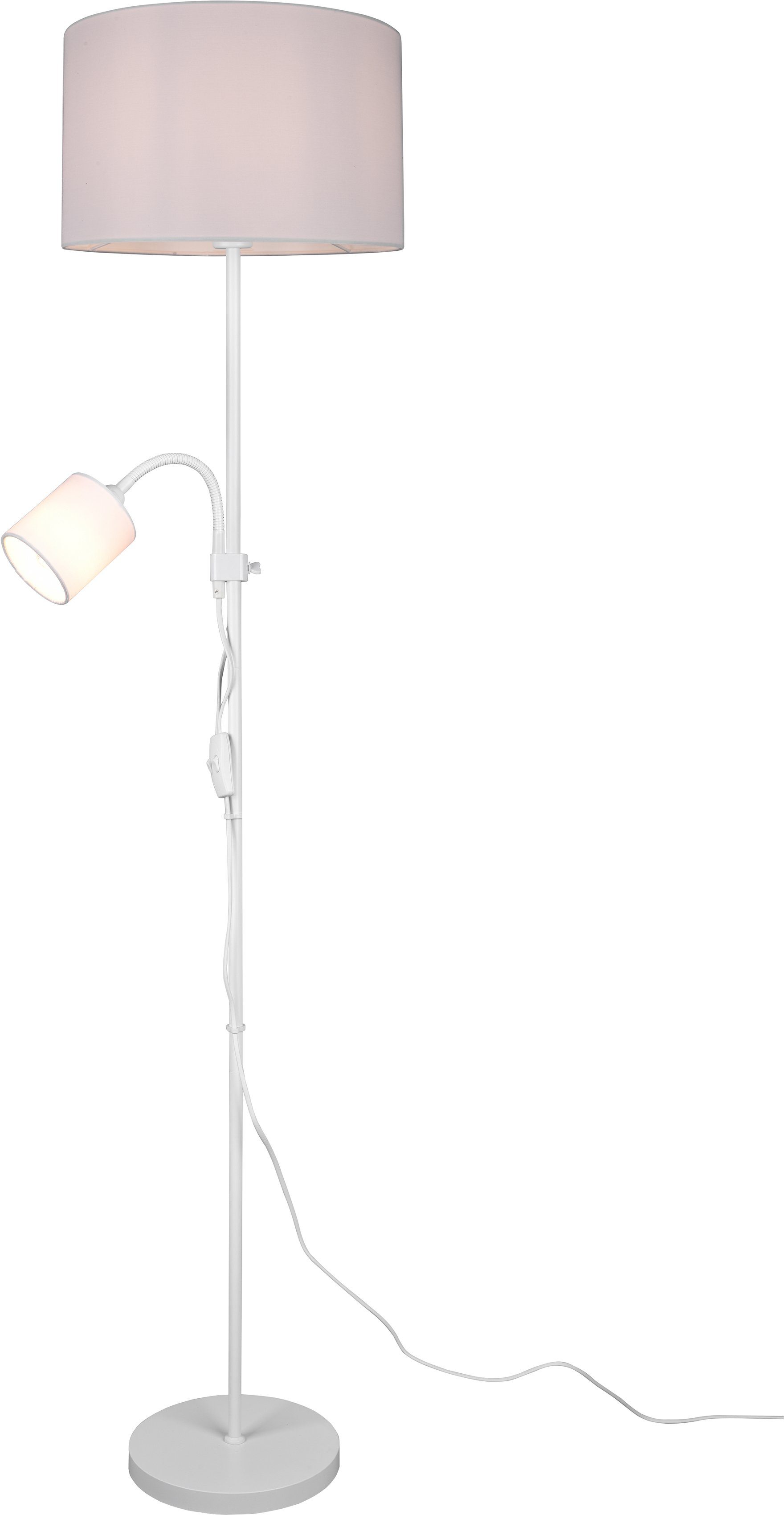 TRIO Leuchten frei schaltbar, Lesearm ohne Leuchtmittel, Höhe cm, Leuchtmittel wählbar OWEN, Stehlampe Ein-/Ausschalter, Getrennt 160 flexibel