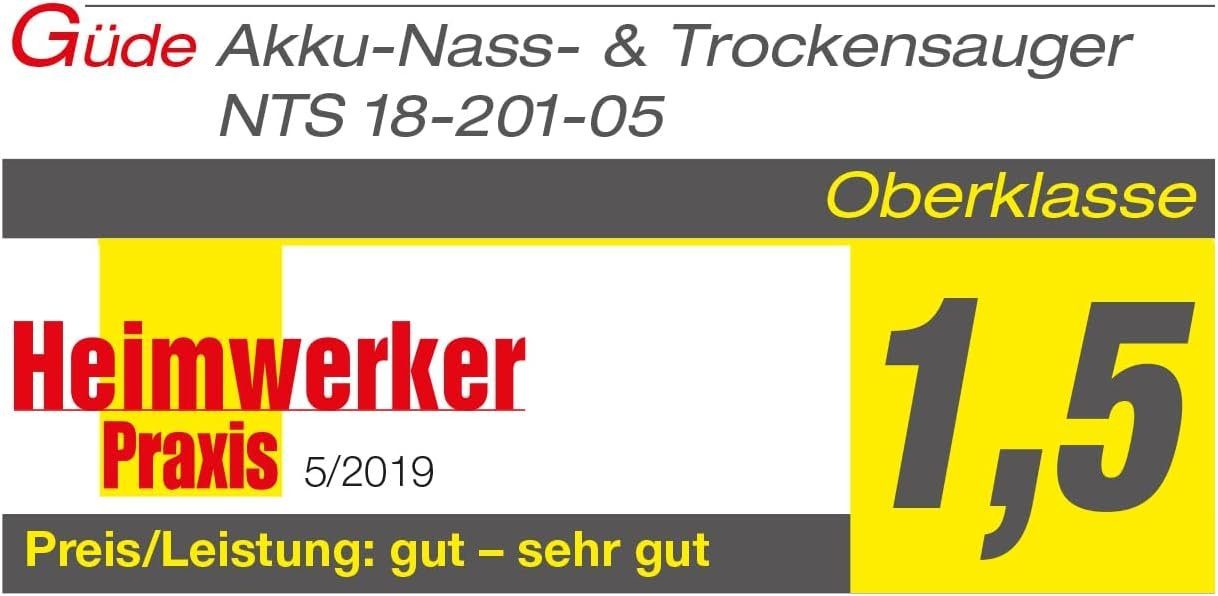 (18 18-201-05 Nass-Trockensauger NTS Güde Bohrfutter Easy-Energy-Exchange Güde V, Akku