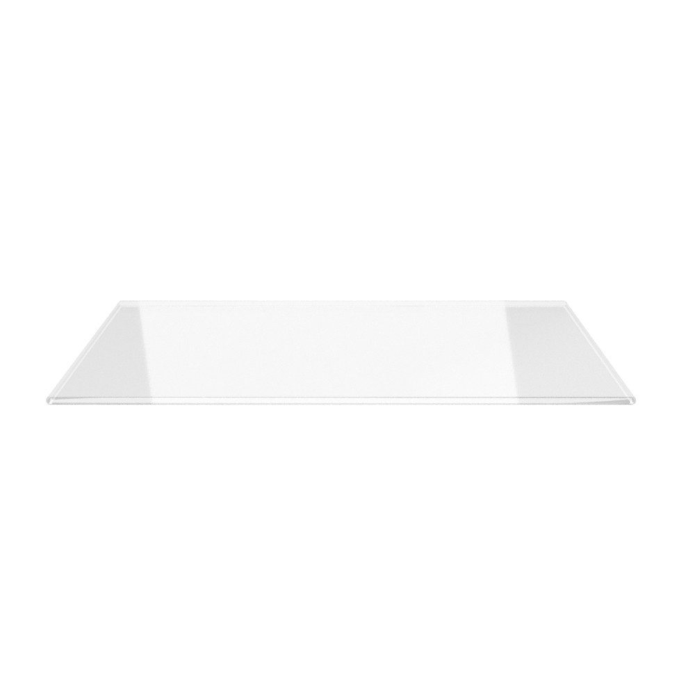 ECOfoxx Bodenschutzplatte Quadrat 110x110cm - Funkenschutzplatte mit Dichtlippe, Form: Quadrat, mit Silikondichtung (zur Selbstmontage), Klarglas 1100x1100mm