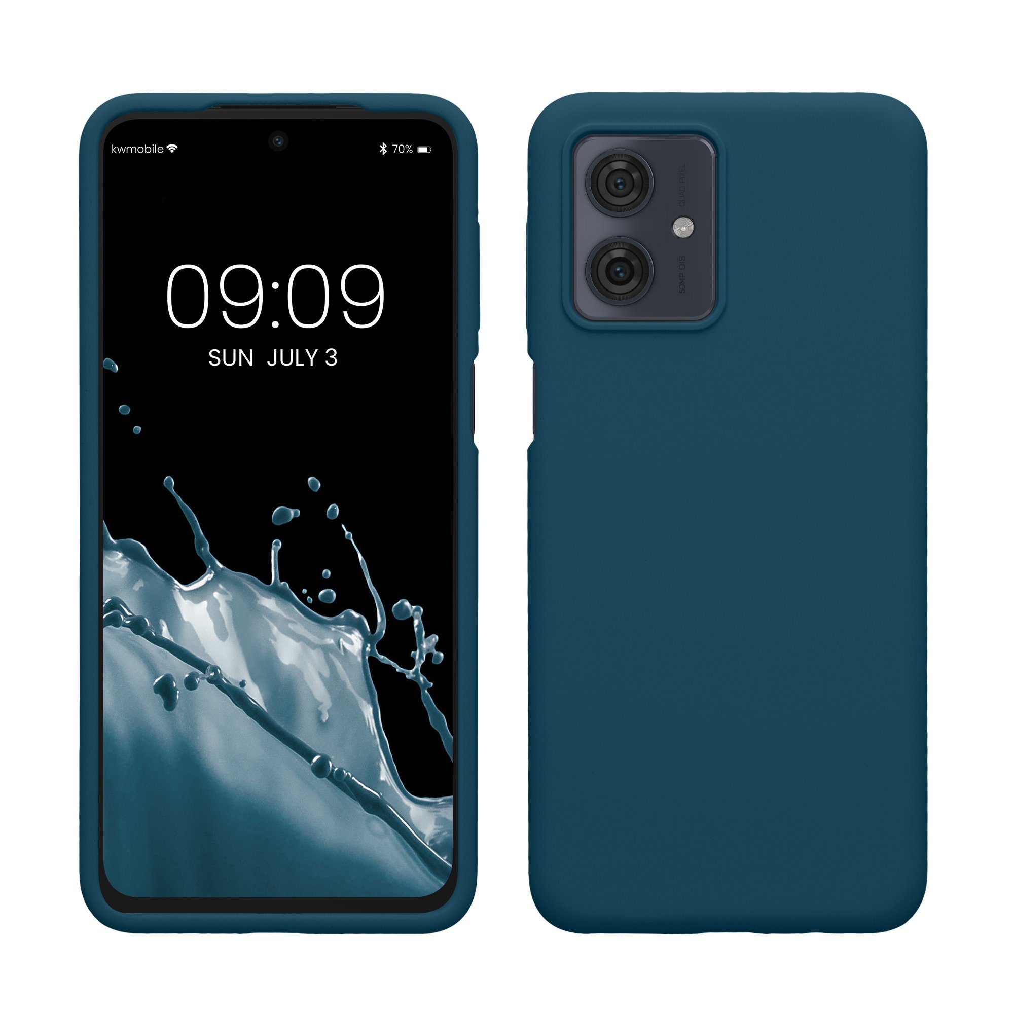 kwmobile Handyhülle Hülle für Motorola Moto G54 5G, Hülle Silikon gummiert - Handyhülle - Handy Case Cover