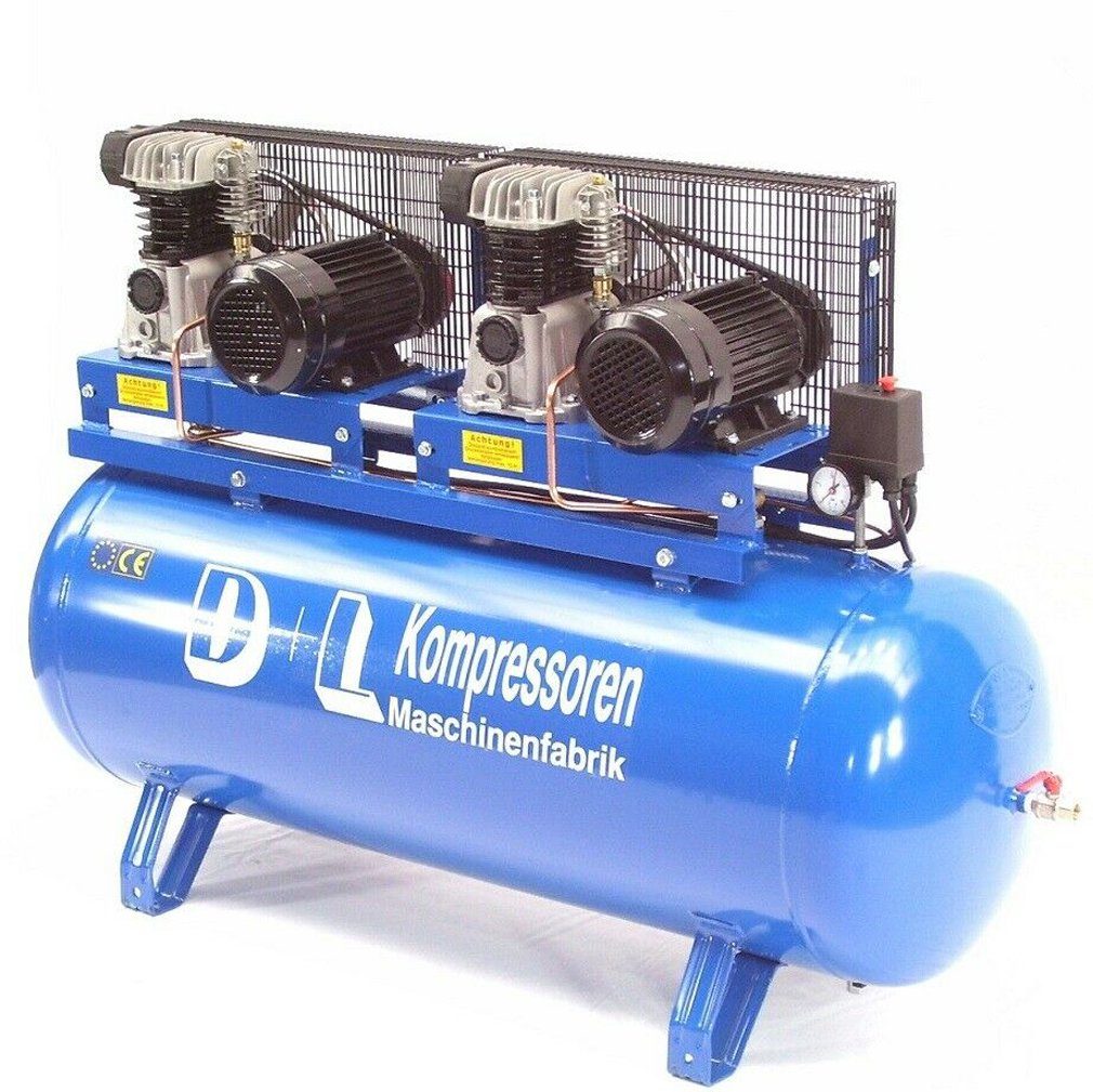 400V Kompressor 6PS Apex Werkstattkompressor Duo 2x450/11/150D 900L Kompressor