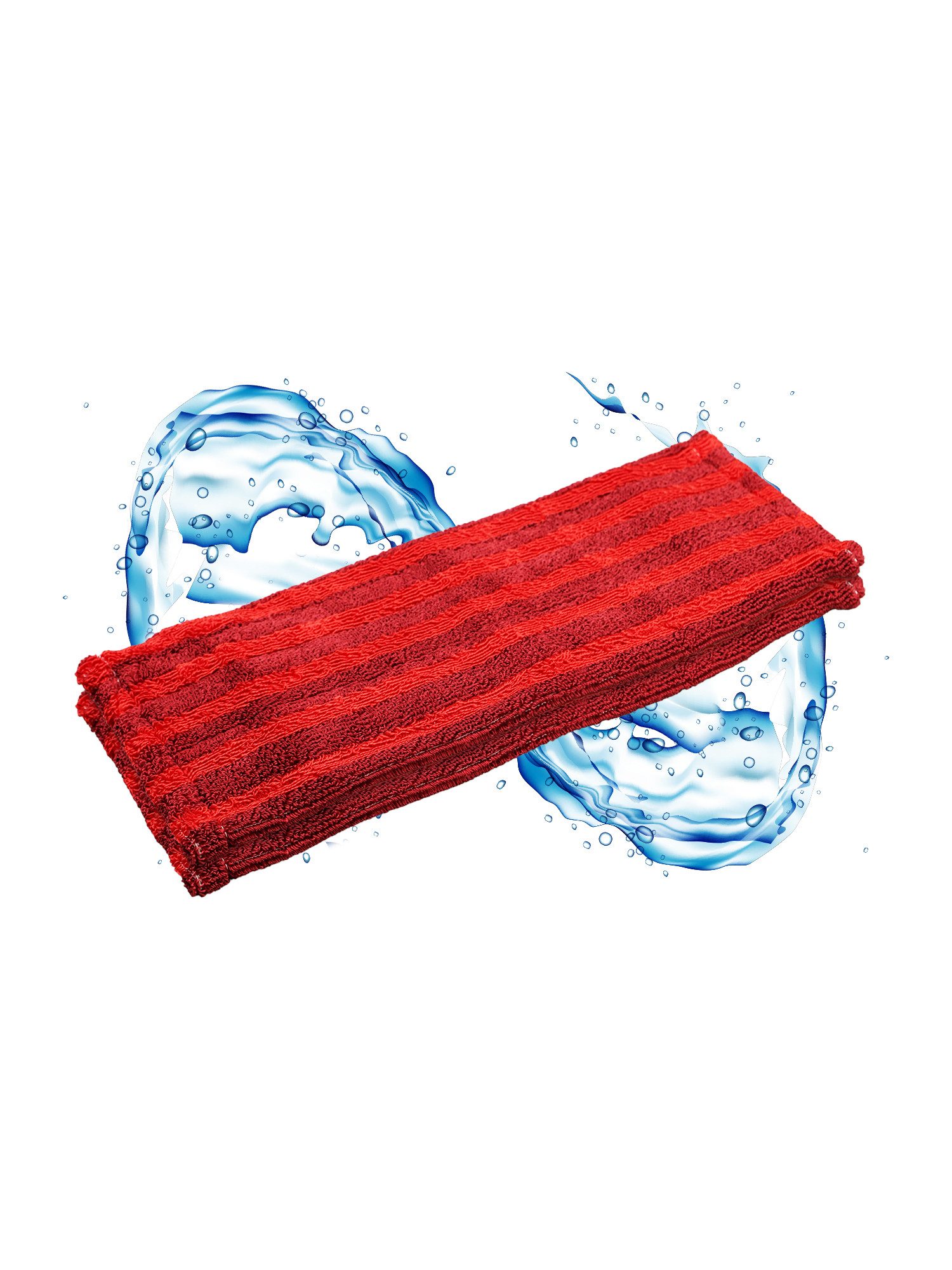 Moppland Premium Ersatzbezug für Bodenwischer 40-50cm Mikrofaser Streifen Mopp Wischmopp-Ersatzkopf (40, Einzelartikel, 2-tlg., Wischmopp Ersatzbezug, 100% Mikrofaser Mopp EU-Ware: Schrumpf-Ausgleich & Streifenfrei)