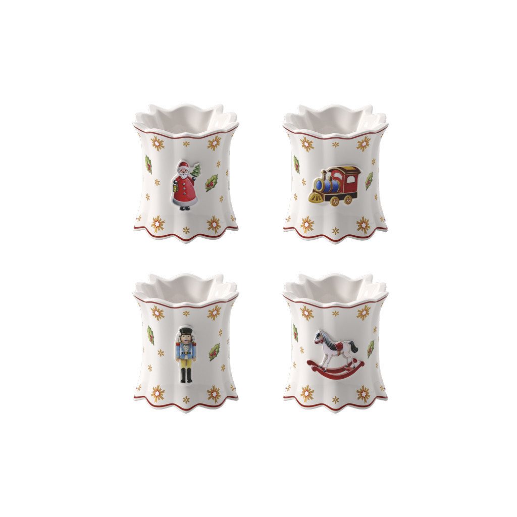 Villeroy & Boch Serviettenring Toy's Delight Serviettenringe, 4-tlg. 54,5x5x5cm, Porzellan, (Set, 4-tlg), Premium Porcelain, 4 Stck