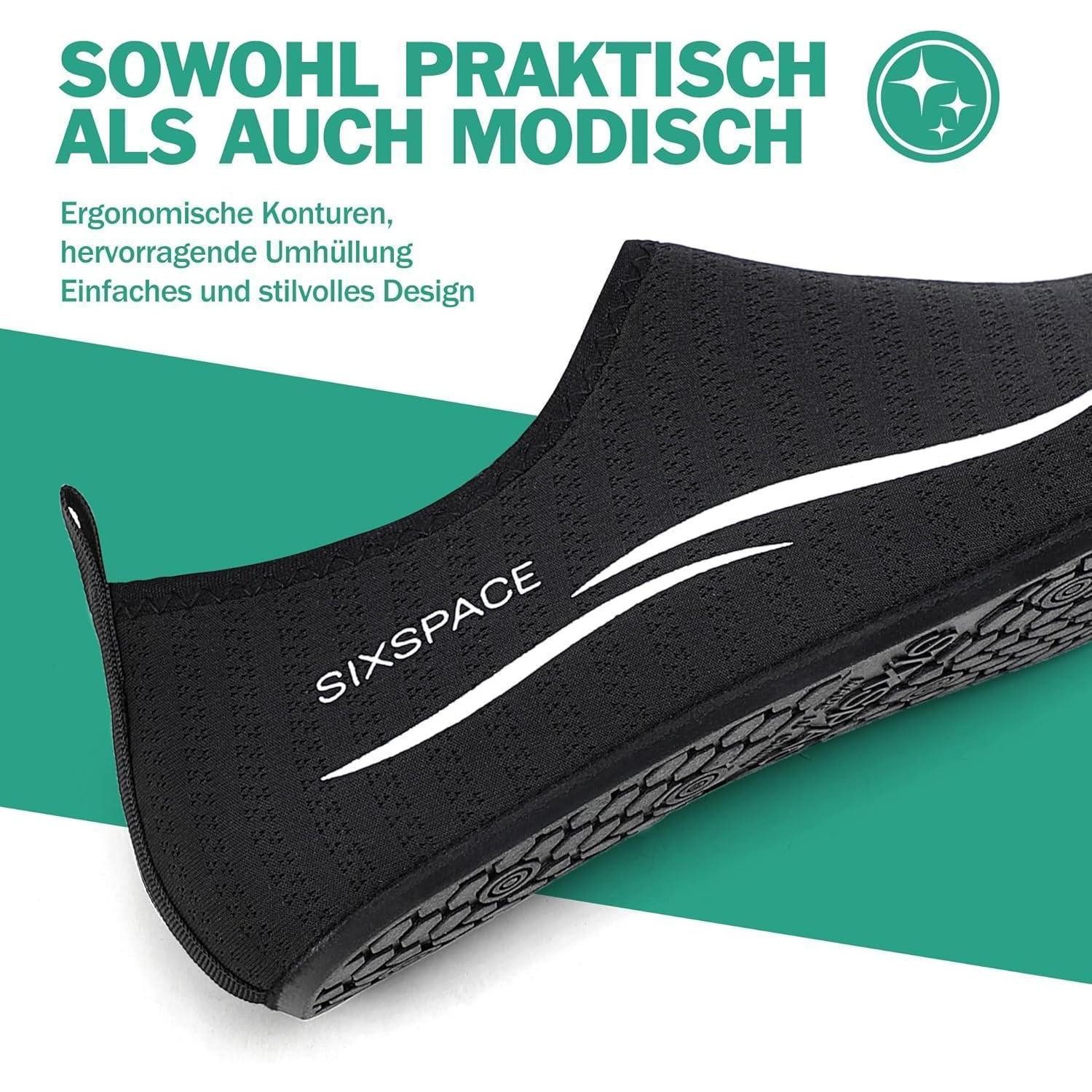 LuxusKollektion Wasserschuhe Badeschuhe Aquaschuhe Herren Damen 39 EU 485 Schwarz Wasserschuh