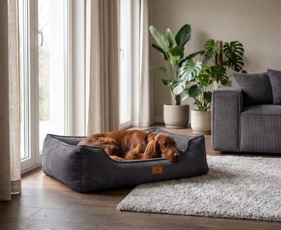 Knuffelwuff Tierbett Hundebett aus Cord Nunavut, Orthopädisch – Bild 5 von 5