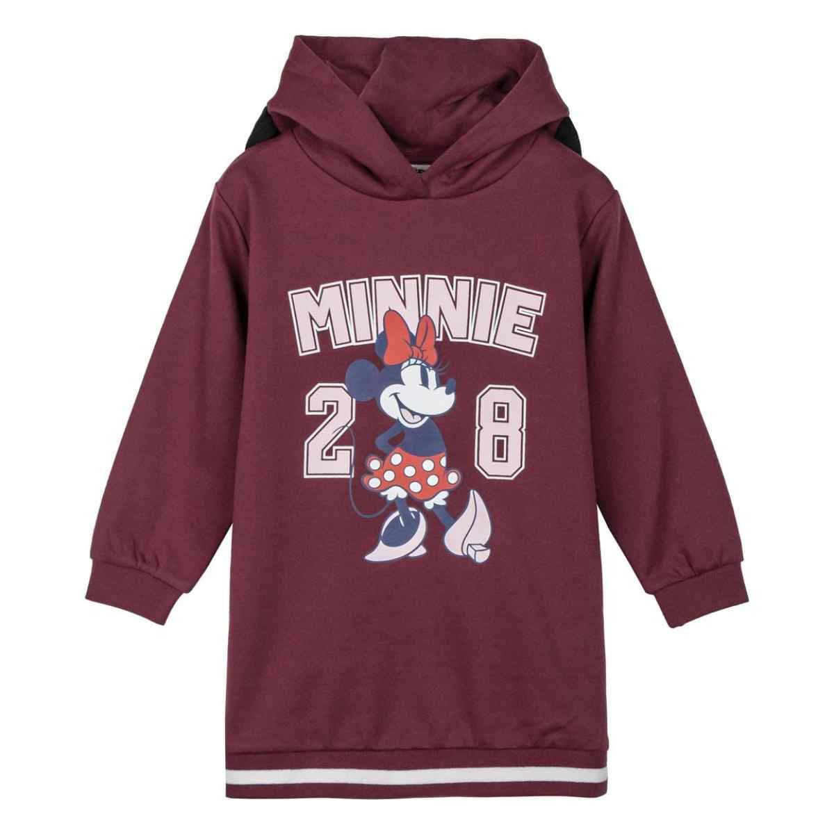 Disney Minnie Mouse Kapuzenpullover Langarm Kleid für Kinder aus Baumwollmix