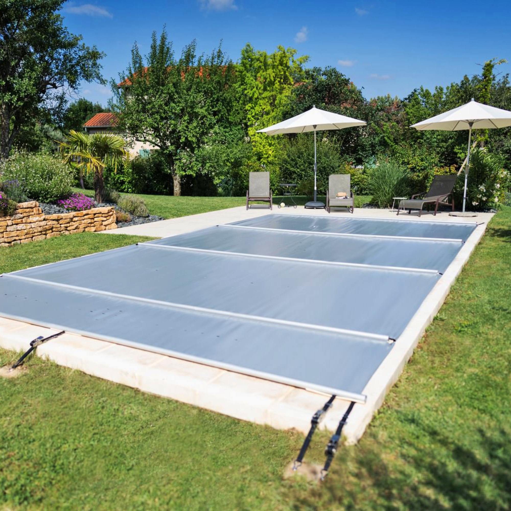 CF Pool-Abdeckplane Poolabdeckung Coverkit 3 x 7 m - PVC 580g/m² (Komplett-Set, 1-St), Modular