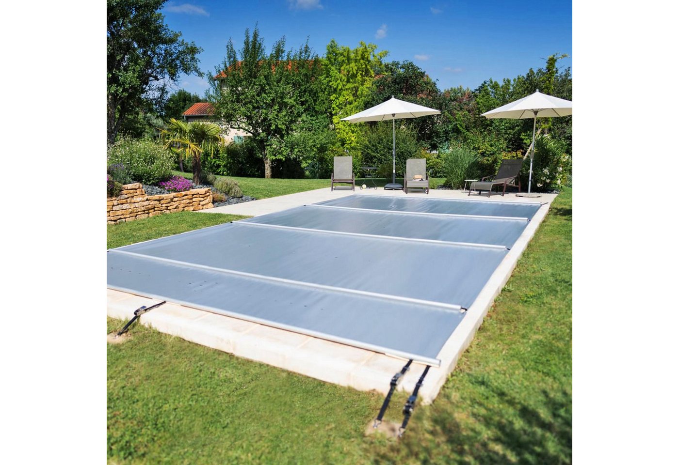 Thumbnail - CF Pool-Abdeckplane Poolabdeckung Coverkit 3 x 8 m - PVC 580g/m² (Komplett-Set), Modular