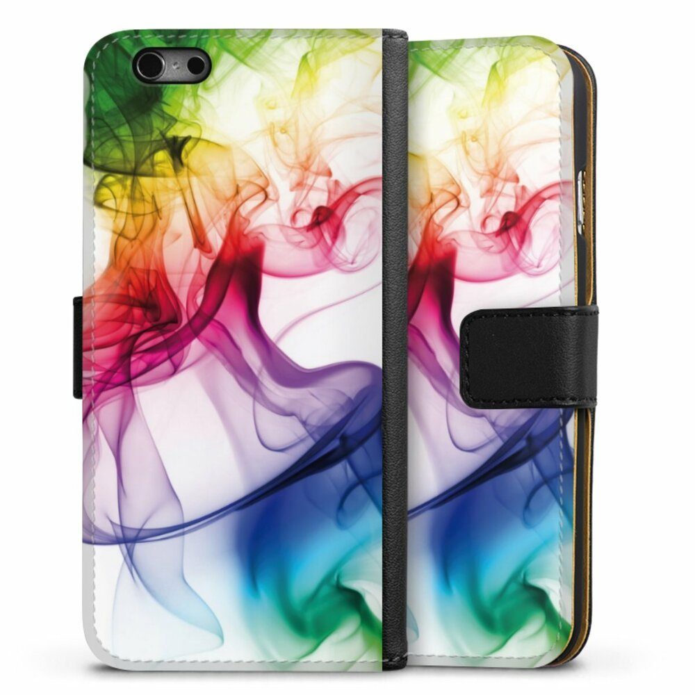 DeinDesign Handyhülle Farbe Wasser Regenbogen Strange waft, Apple iPhone 6s Hülle Handy Flip Case Wallet Cover Handytasche Leder