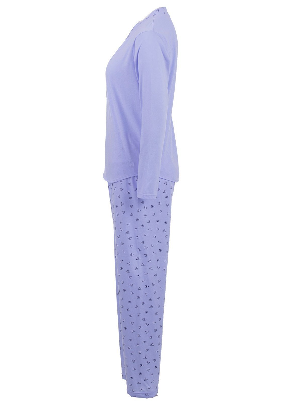 zeitlos Schlafanzug Pyjama Set Langarm - Ginko Herz günstig online kaufen