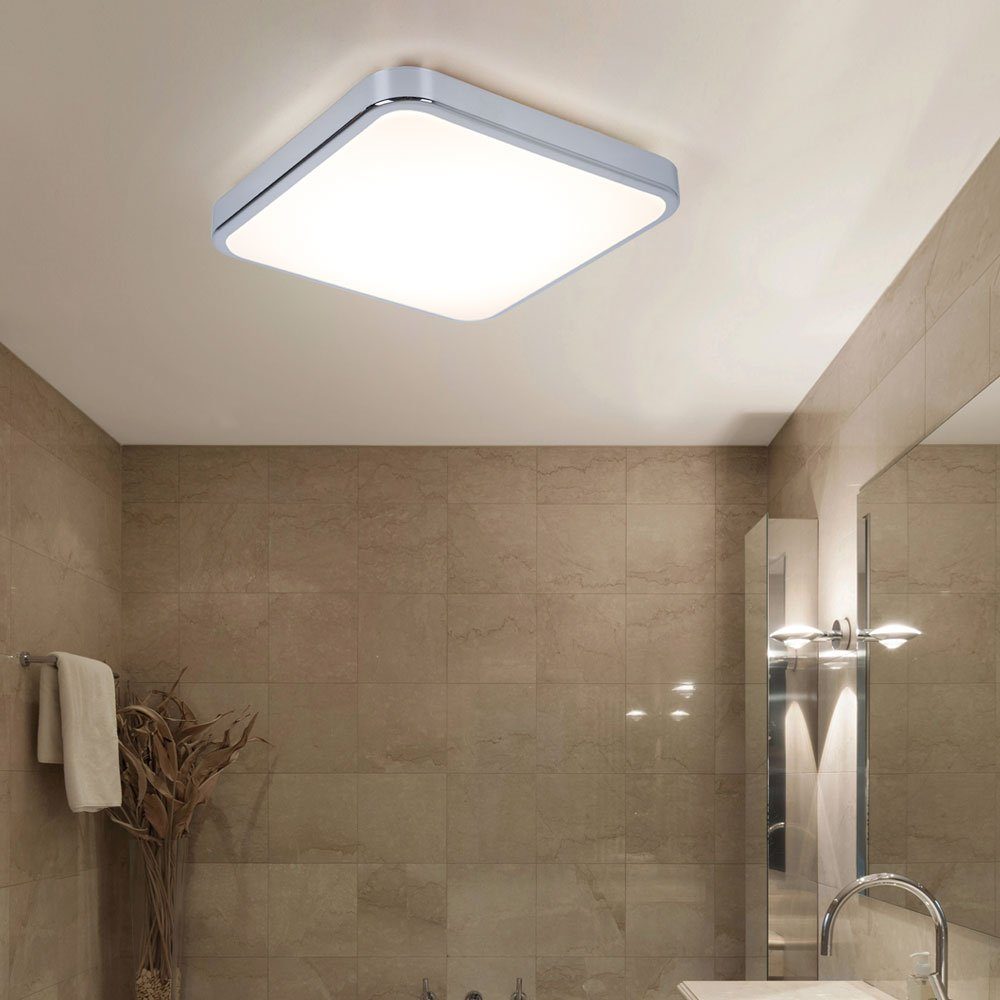 Deckenleuchte, Leuchtmittel Flur Badleuchte etc-shop LED LED Badezimmer Warmweiß, inklusive, Deckenleuchte IP44 Deckenlampe
