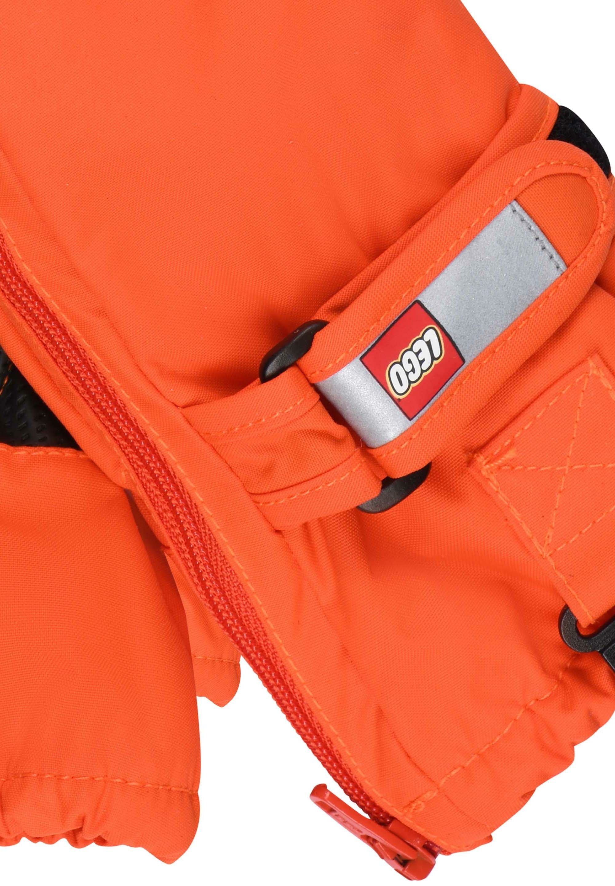 Warm Fäustlinge Skihandschuhe LWARIPO Wasserdicht, LEGO® und 703 orange Wear