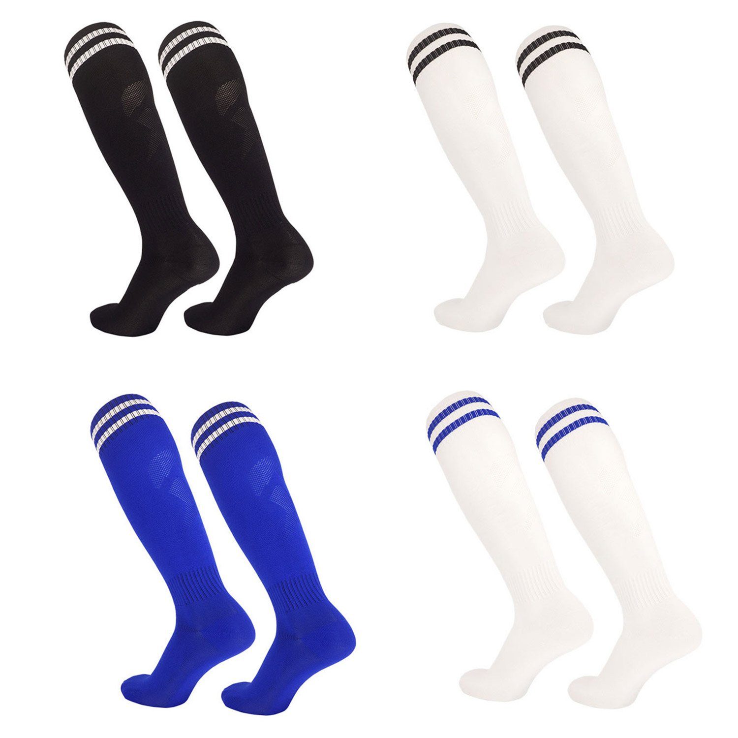 MAGICSHE Sportsocken Kinderfußball -Socken für Erwachsene Fadenfäden Socken Neutral Training Socken Fußballtraining, Laufen und Bewegung 4pcs