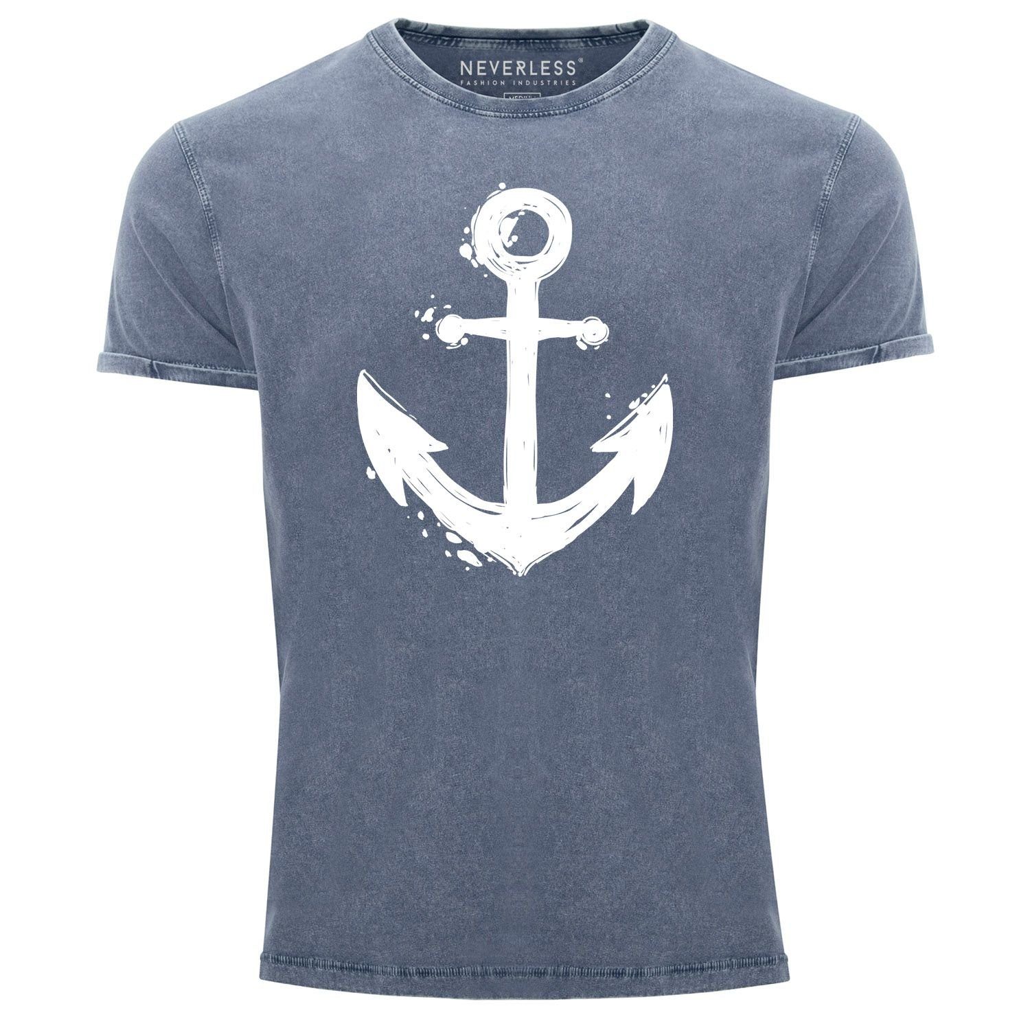 Neverless Print-Shirt Herren Vintage Shirt mit günstig online kaufen