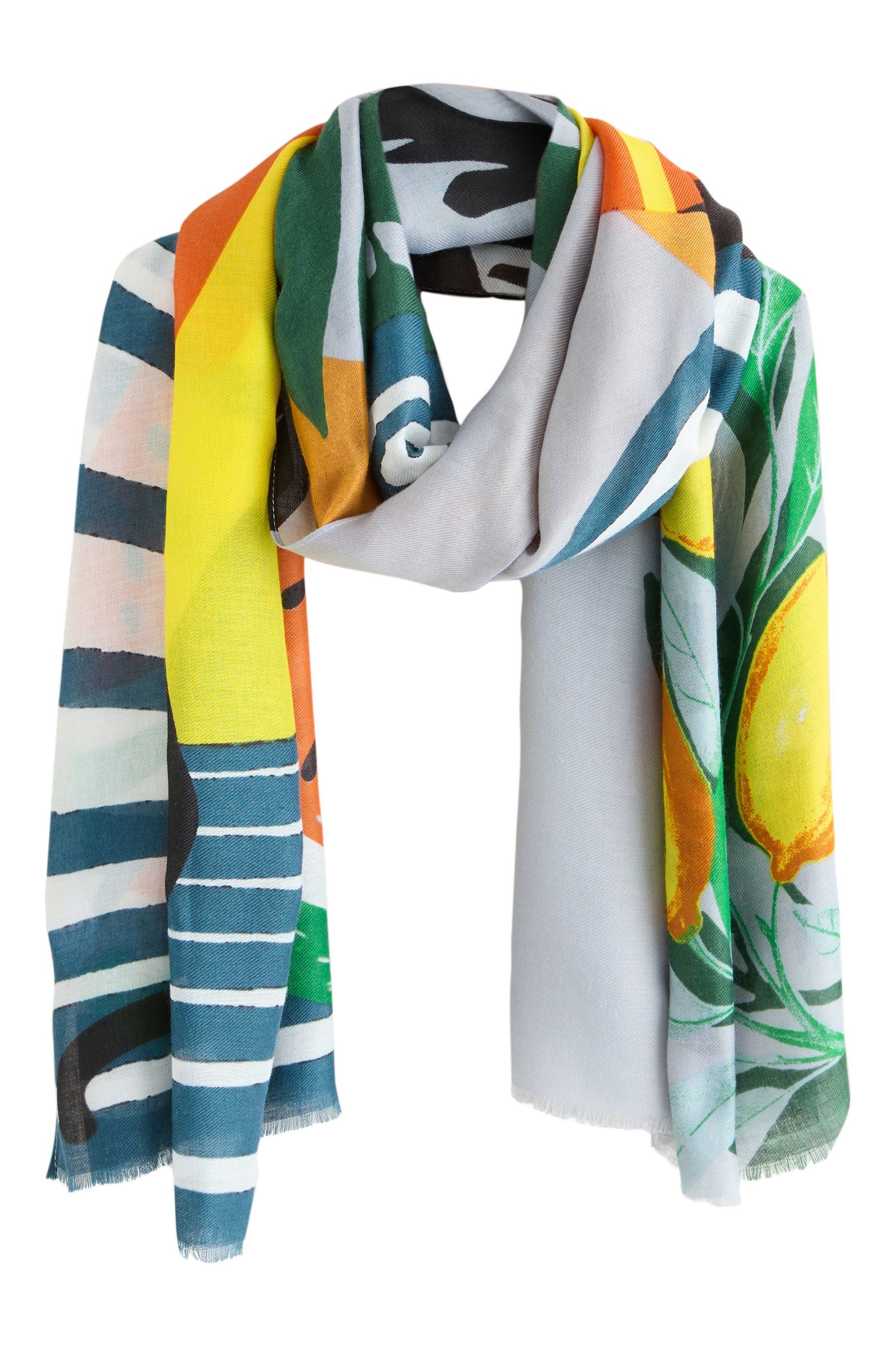 Next Schal Leichter Schal mit Sommermotiv-Print, (1-St)