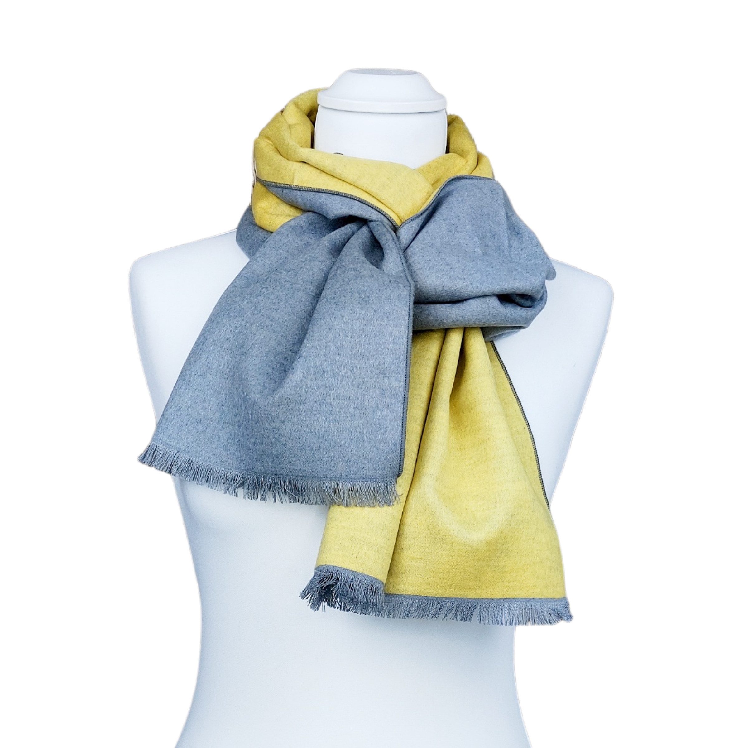 SEABRIGHT Seidenschal Winterschal Seidenschal Seidenflanell zweifarbig