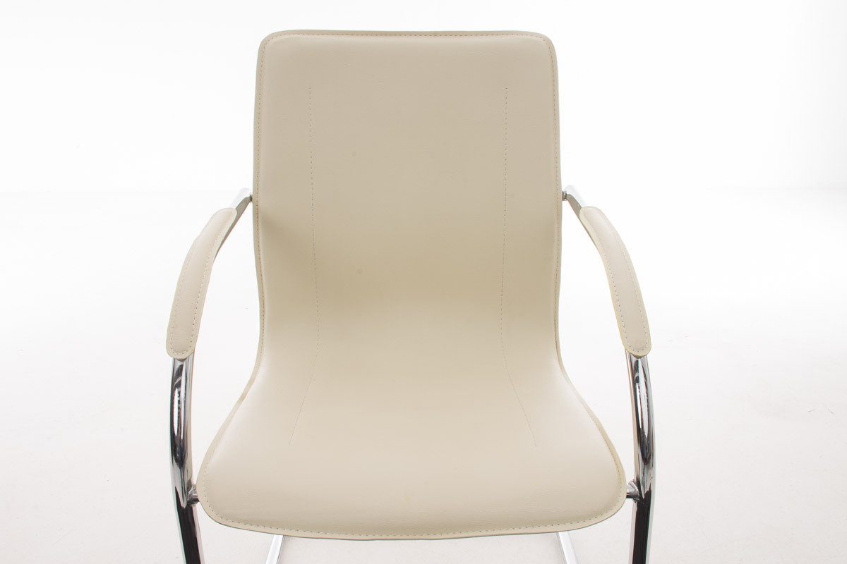 furnicato Besucherstuhl Melina 94x56x52 cm creme (1 St)