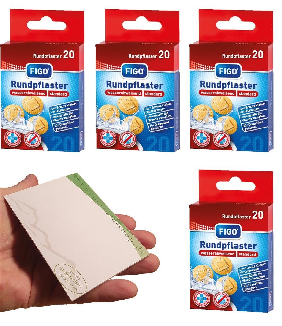 varivendo Wundpflaster Rundpflaster 80 Stück Klein Wasserfest (Set, 80 St., Rundpflaster), pflaster wundpflaster pflasterverband verband Rundpflaster runde rund